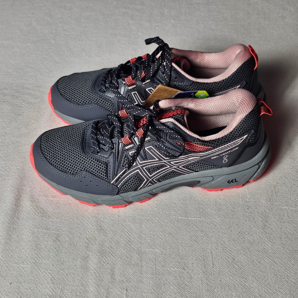 Asics Gel-Venture 8 Graphite Grey Blazing Coral Trail Running Shoes Women